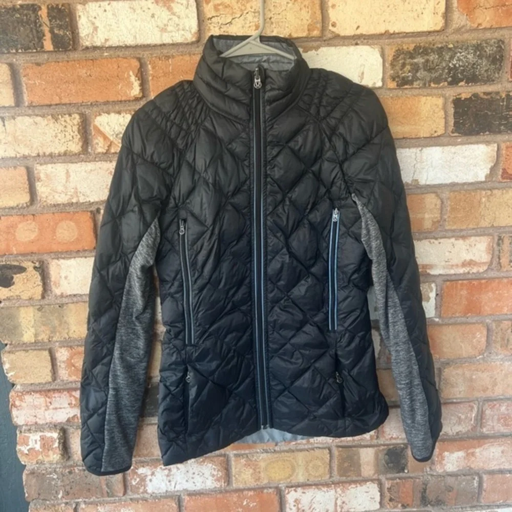 Lululemon Athletica Run Reversible Turn Around 650 Fill Down Black Jacket Sz 4
